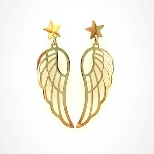 golden winged earrings